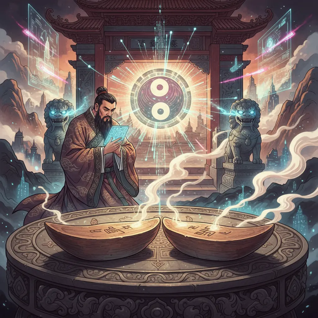 道教問神 - 筊杯